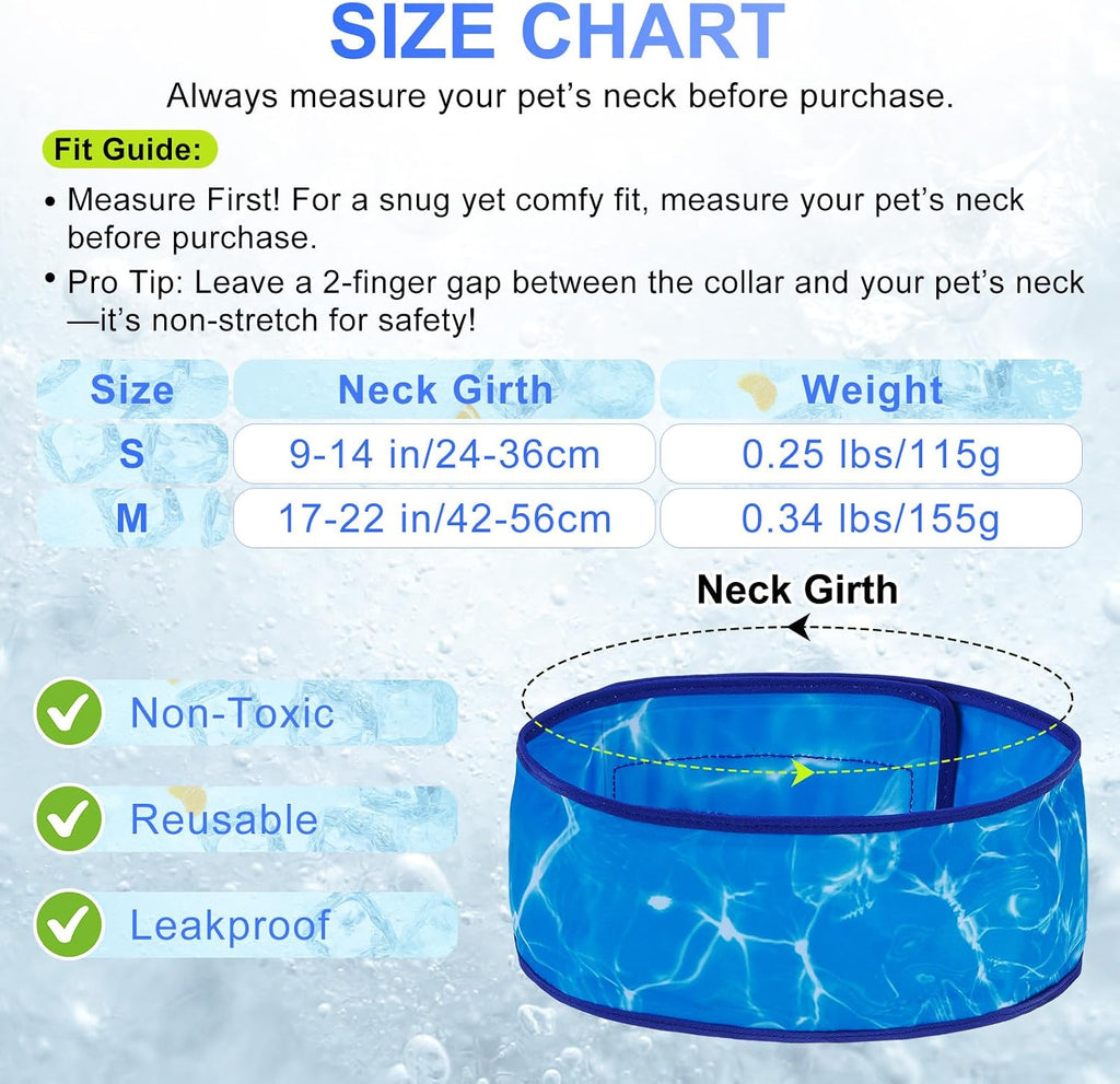 Leak proof gel beads cooling scarf for dogs summer heat relief