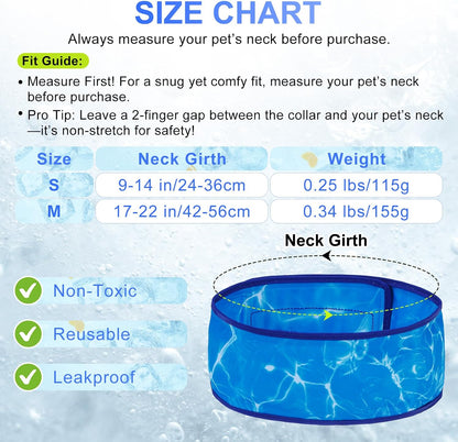 Leak proof gel beads cooling scarf for dogs summer heat relief