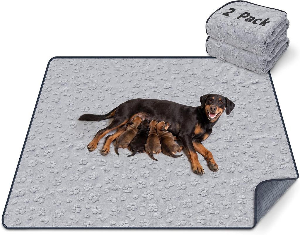 LOOBANI Washable Pee Pads for Dogs 36"x48", 2 Packs Extra Large Whelping Pads for Floor, Playpen, Super Absorbent Reusable Dog Mat, Waterproof Puppy Pads for Incontinence, Housebreak,Crate,Gray - Image 14