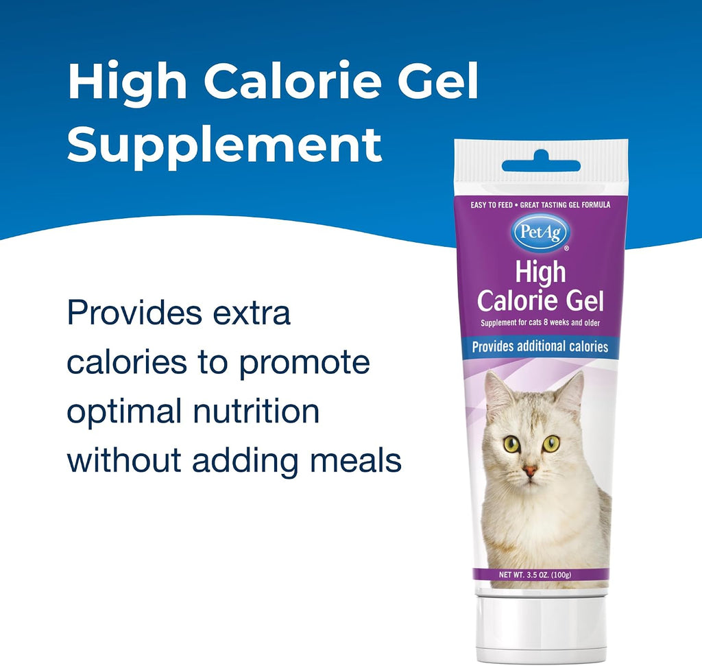 PetAg cat weight gain gel chicken flavor tube back label