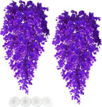 Hamiledyi Fake Reptile Plants 2 Pack Hanging Fake Plants, Plants for Reptiles with Suction Cup, Fake Amphibian Plants for Bearded Dragon Lizard Geckos Chameleon Tank (Orange) - Image 9