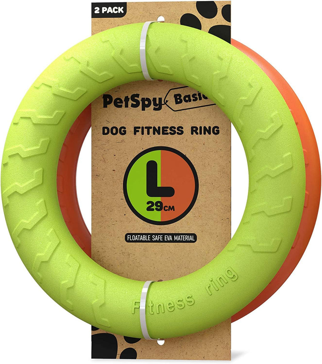 Large dog playing with PetSpy fitness ring