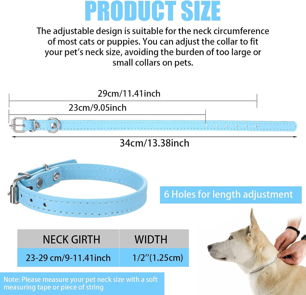 HOFURME 16 pieces whelping bands laid flat showing the secure metal buckle and adjustment holes