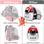 SSAWcasa cat carrier interior view showing removable mat