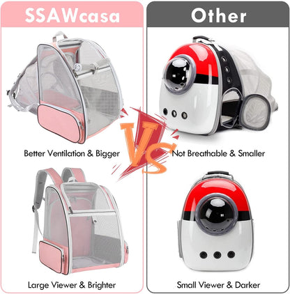 SSAWcasa cat carrier interior view showing removable mat