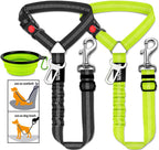Paercute 3 piece dog car seat belt set front view