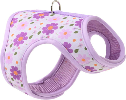 Mile High Life purple floral air mesh vest harness front view