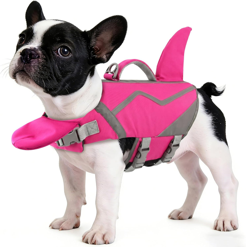 Petglad Shark Dog Life Jacket, Adjustable Dog Life Vest with Chin Float & Handle, Ripstop High Buoyancy Swim Vest for Small Medium Large Dogs - Blue, M - Image 9