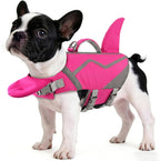 Petglad Shark Dog Life Jacket, Adjustable Dog Life Vest with Chin Float & Handle, Ripstop High Buoyancy Swim Vest for Small Medium Large Dogs - Blue, M - Image 9