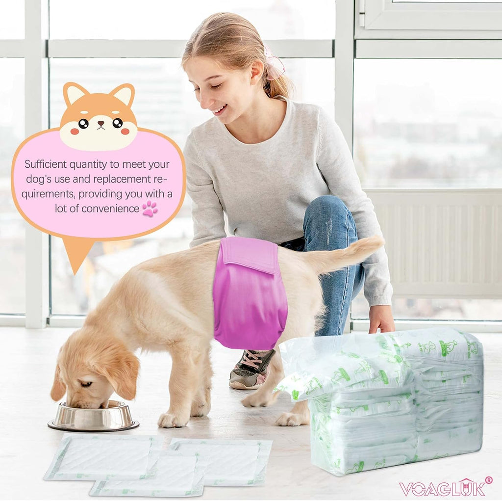 VoagLuk pet diaper booster liners grid embossing surface close up view