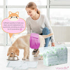 VoagLuk pet diaper booster liners grid embossing surface close up view
