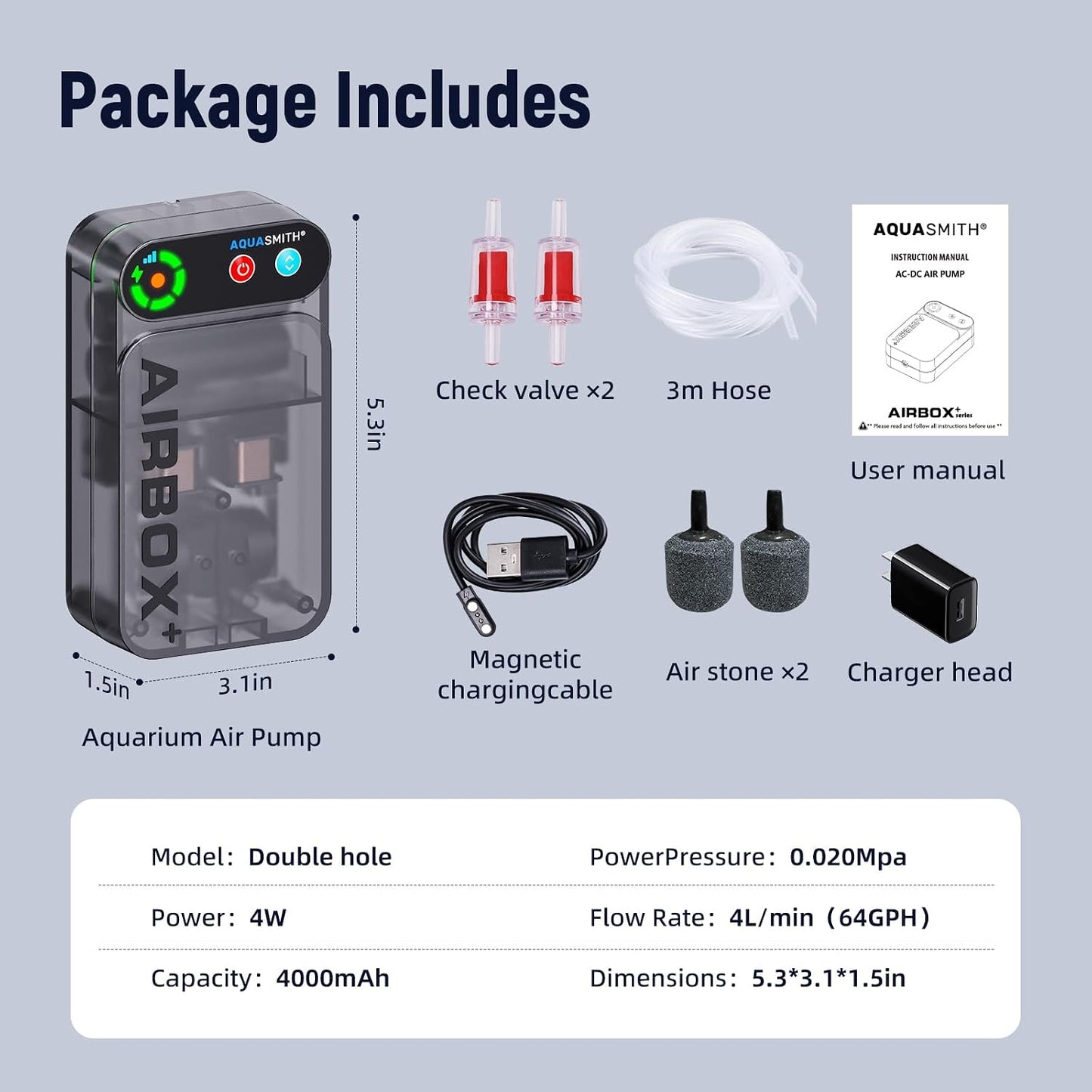 User interface showing battery and mode indicators