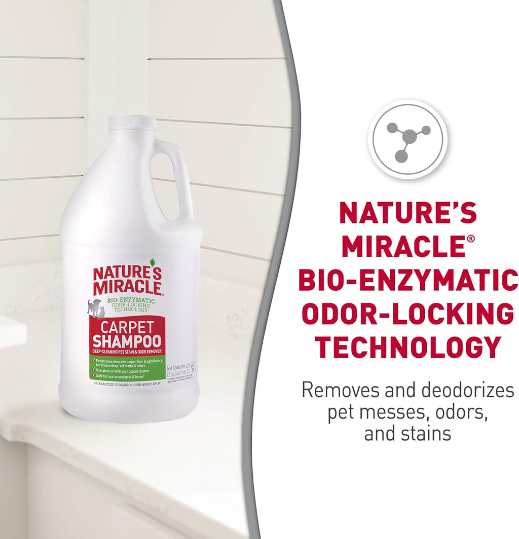 Nature's Miracle deep cleaning carpet shampoo front view