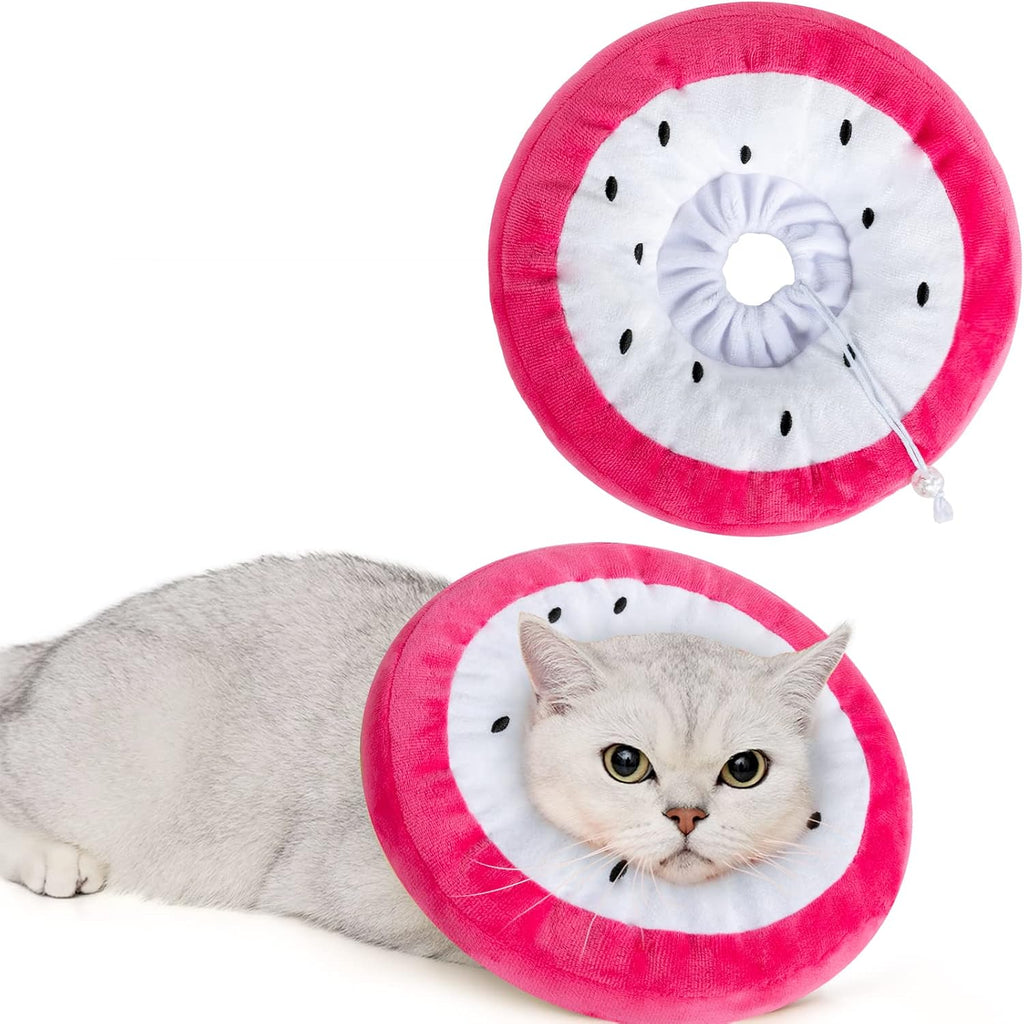 ANWA Adjustable Cat Cone Collar Soft, Cute Cat Donut Collar After Surgery, Kitten Recovery Cones to Stop Licking - Image 10