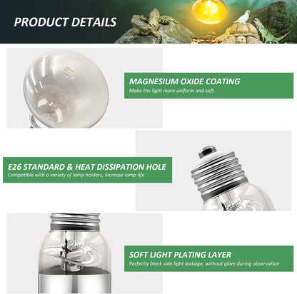 MIXJOY one hundred watt heat bulb installed in a ceramic dome fixture