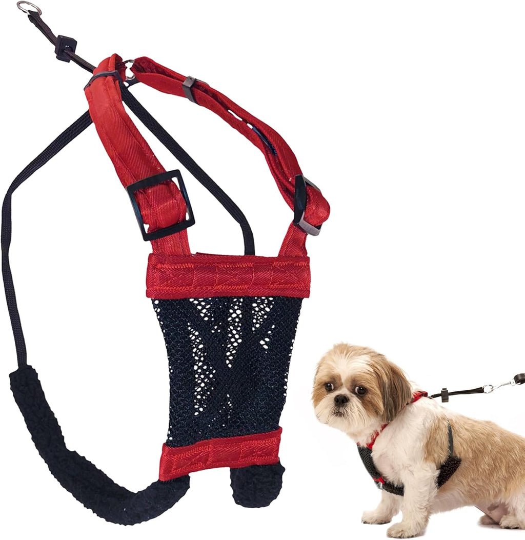 Full length display of the durable nylon mesh dog harness for large dogs