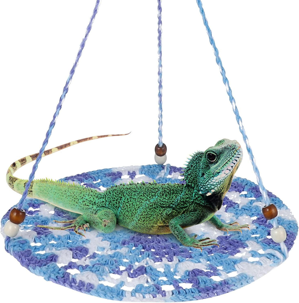 Jspupifip bearded dragon hammock front view for reptile tank