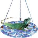 Jspupifip bearded dragon hammock front view for reptile tank