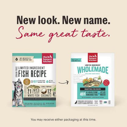 Dehydrated fish dog food ingredients list and nutritional breakdown