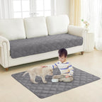 Durable leakproof cat and puppy furniture guard spread across floor
