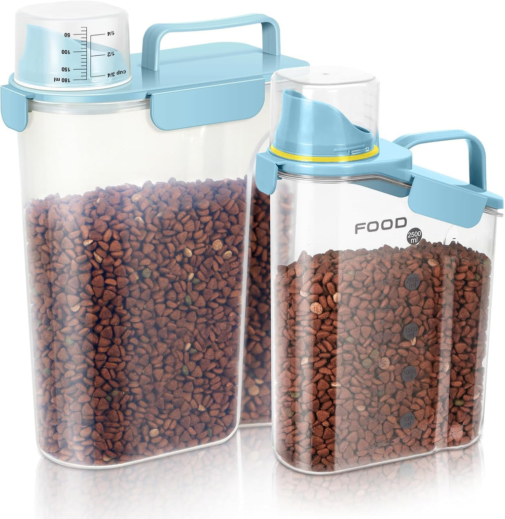 LEAWALK 5-7Lbs Dog Cat Food Storage Container with Upgraded Large Nozzle BPA-free, 4 Snap Seals Plastic Pet Food Storage Containers with Handles are Easy to Clean and Carry - Image 15