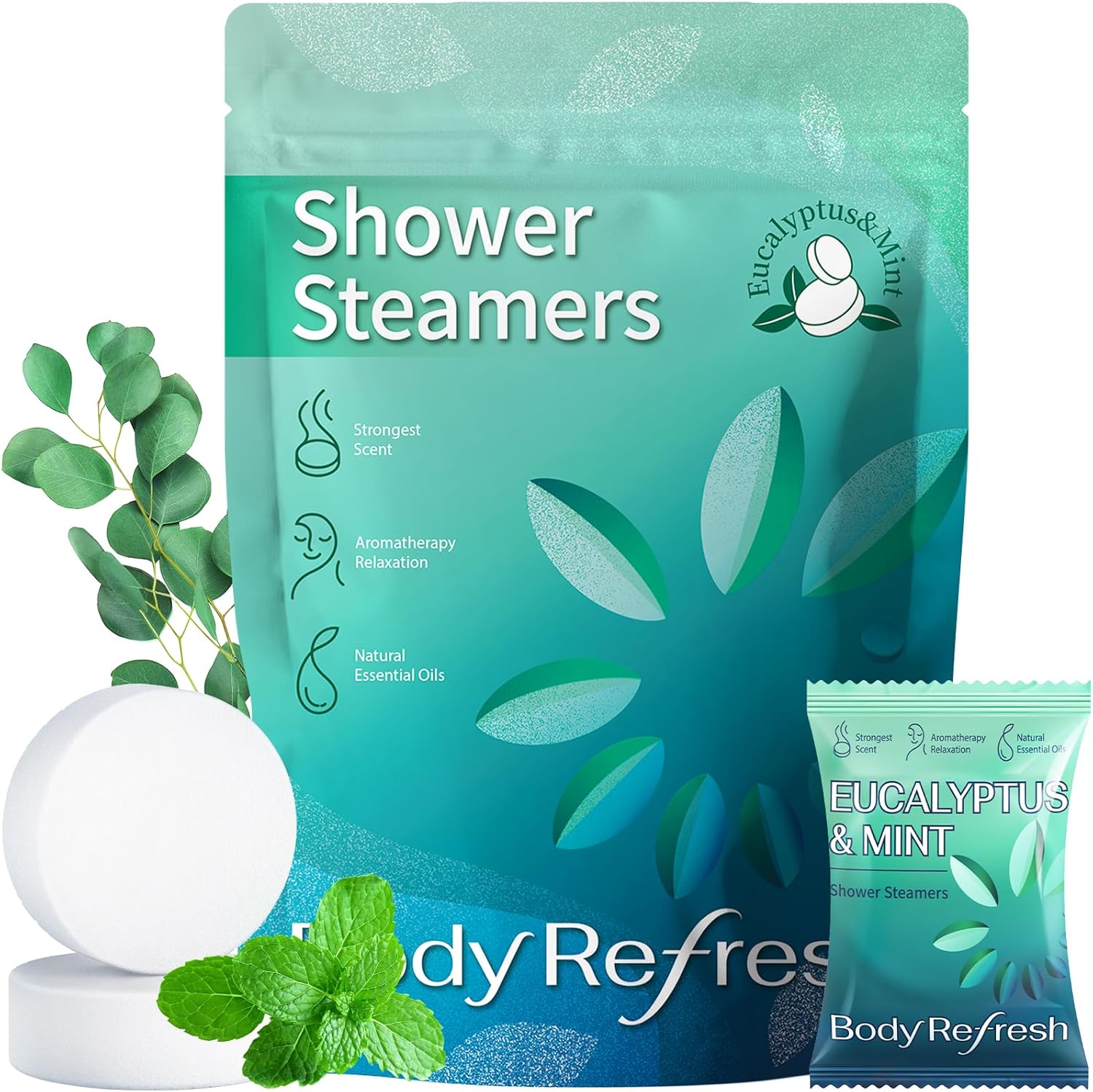 Deeegel BodyRefresh aromatherapy shower steamers front view packaging