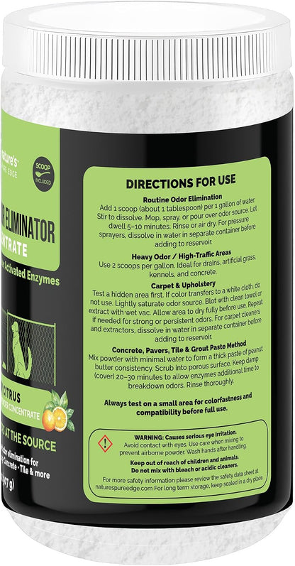 Sunny citrus scented professional strength kennel cleaner scoop directions