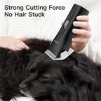 Founouly rechargeable cat and dog hair grooming kit with attachments.