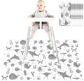 Drydiet disposable floor splat mat pack laid flat showing blue sea animal print.