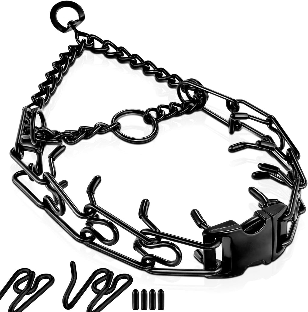 Imported no pull dog collar with customizable links for safe training