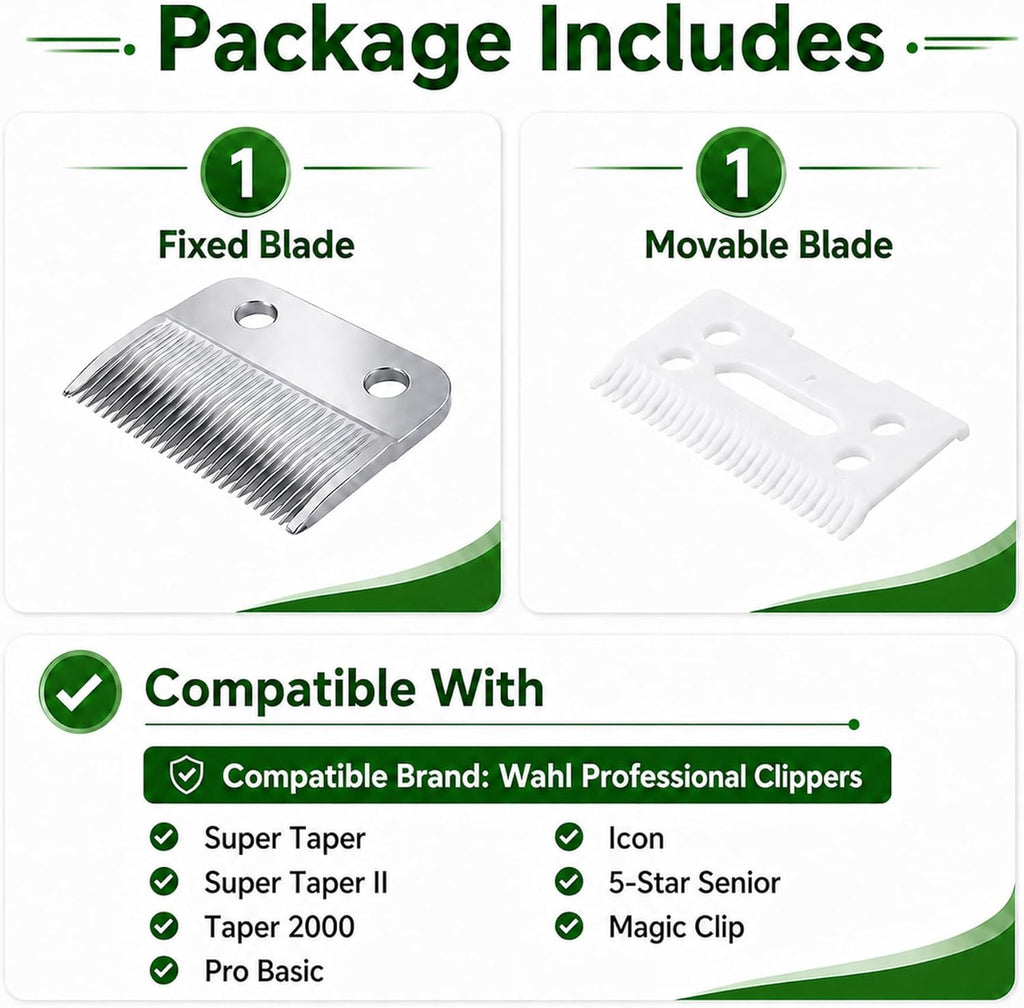 Side view profile of the durable aftermarket replacement blade for animal clippers.