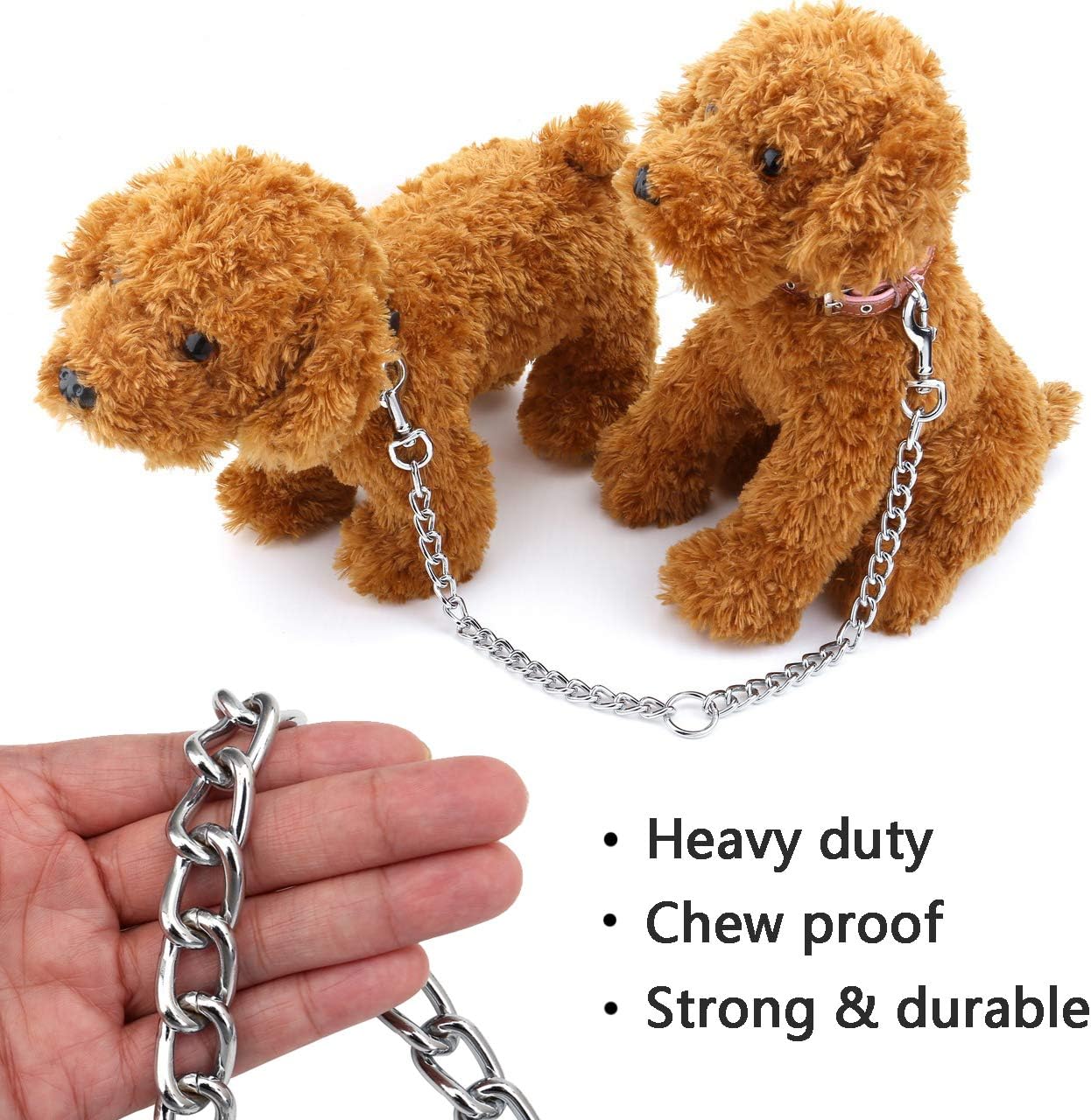 Filhome dual dog lead extension being held with one hand during an outdoor walk.