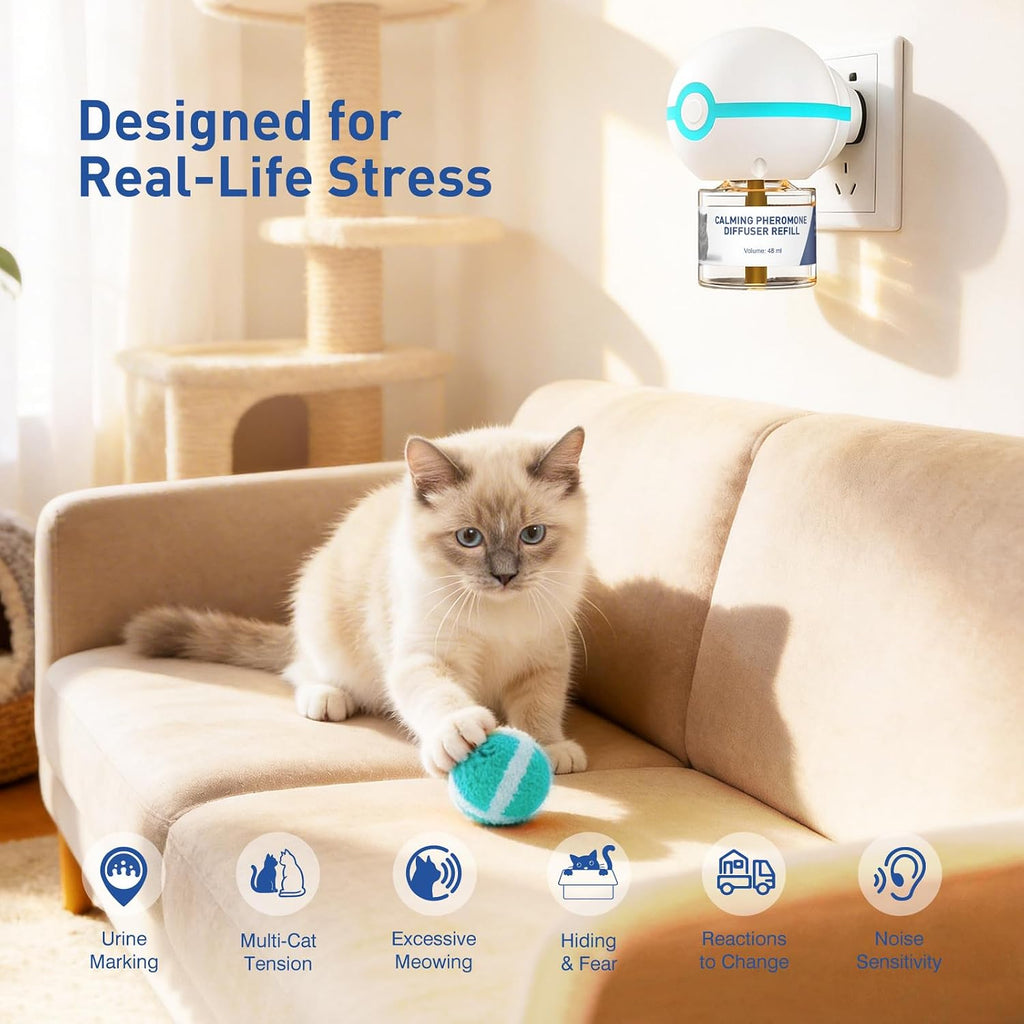 Detail of the safe low-profile plug design and flame-retardant safety layers of the SHIORI cat diffuser