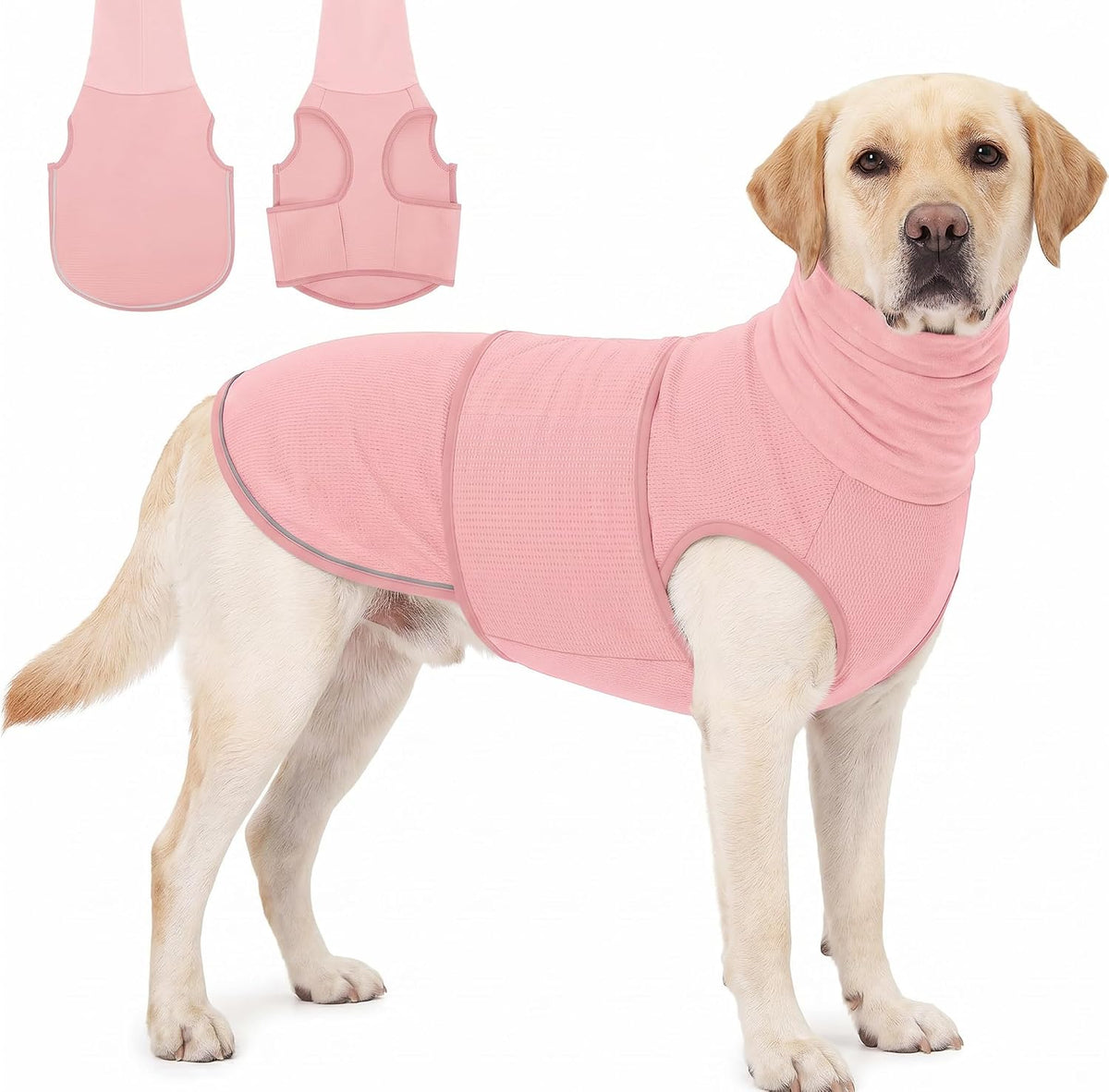 KOESON Dog Anxiety Relief Vest with Ear Cover, Soft & Breathable Dog Thunder Jacket for Thunderstorm, Fireworks, Travel, Separation, Reflective Calming Hoodie for Small Dogs, Army Green S - Image 12