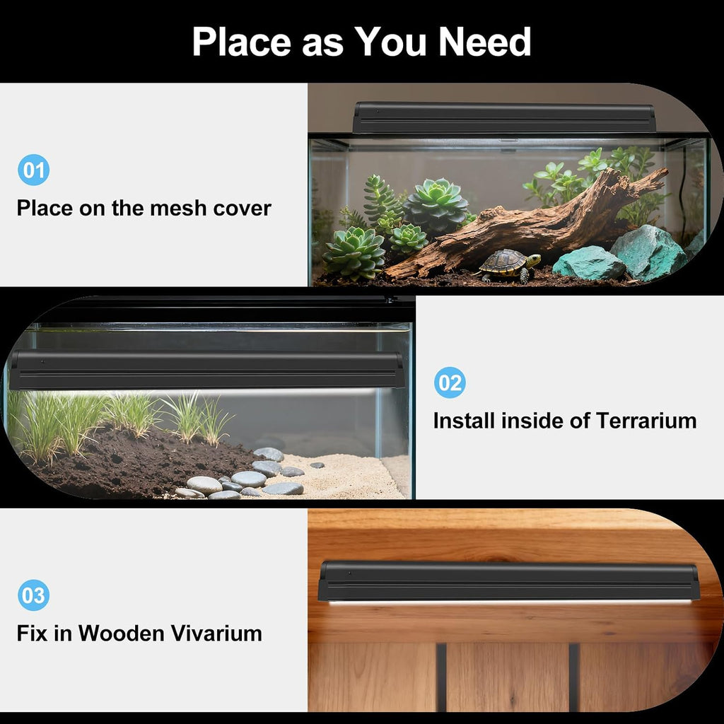 Premium desert reptile habitat basking setup featuring inline on and off switch.