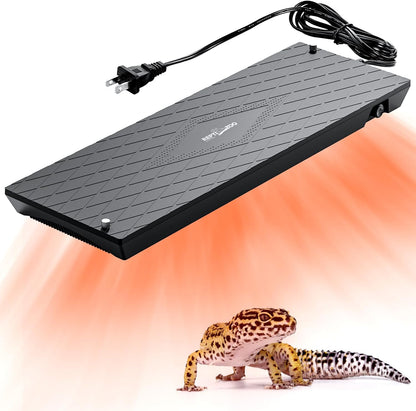 REPTI ZOO Reptile Heat Panel Adjustable Temperature Reptile Heating Plate, Non-Light Heating Solution with Expanded Heating Range for Hermit Crabs/Leopard Geckos/Turtles/Snakes/Lizards - Image 9
