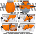 Interior view showing thick fleece lining of dog jacket