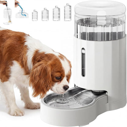 CZPET Dog Water Bowl Dispenser 8L, Wider Mouth & Upgraded Brush for Easy Cleaning Automatic Cat Gravity Refilling Waterer with Removable Stainless Steel Bowl, Large Drinking Area for Multi-Pet (Black) - Image 10