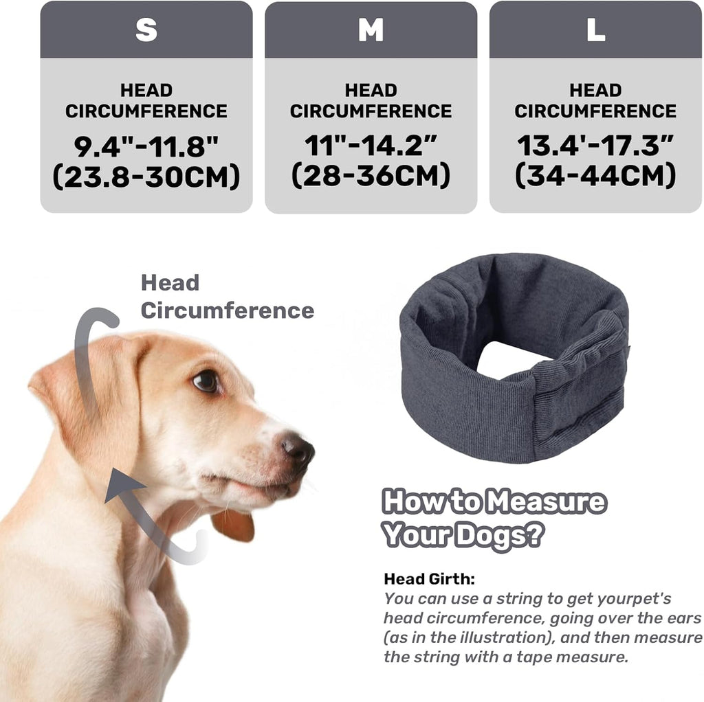 Dog hematoma ear wrap with adjustable Velcro strap for post surgery care.