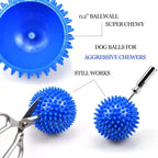 Durable dog toy balls for aggressive chewers in bright colors