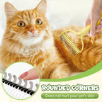 Hi Pet grooming brush showing stainless steel teeth detail