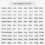 YEHANTI custom laser engraved bone tag for large dogs showing secure collar attachment.