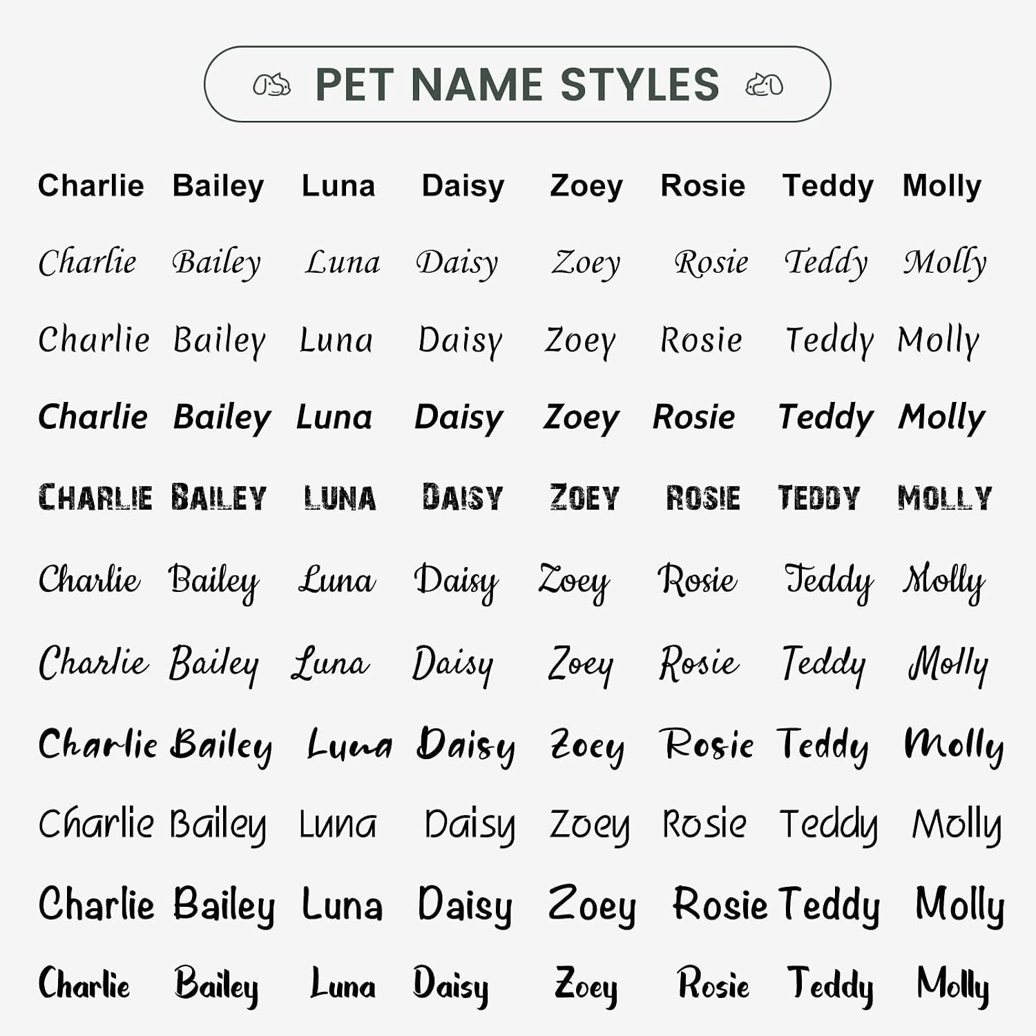 YEHANTI custom laser engraved bone tag for large dogs showing secure collar attachment.