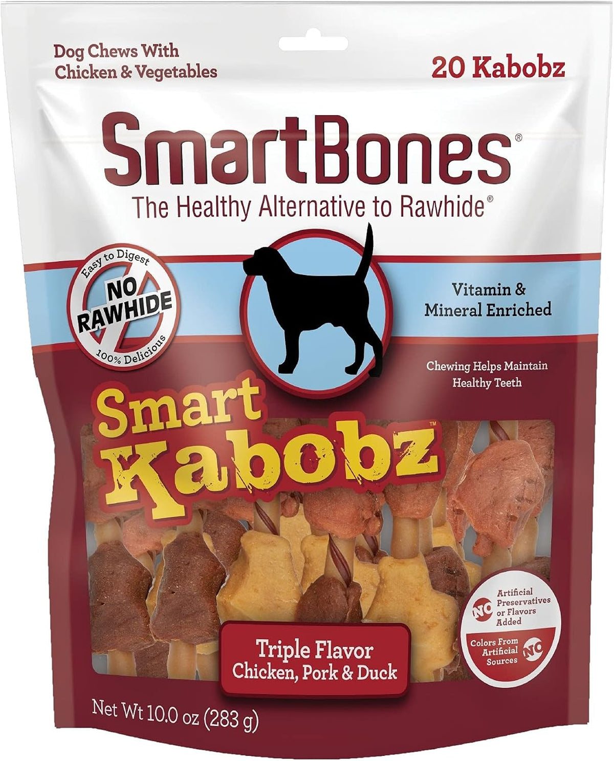 SmartBones Smart Kabobz With Real Chicken, Pork and Duck, Rawhide-Free Chews for Dogs, 18 Count - Image 11