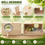 Rypet Parakeet Nesting Box, Cockatiel Bird Nest Box with Perch(S) - Image 3