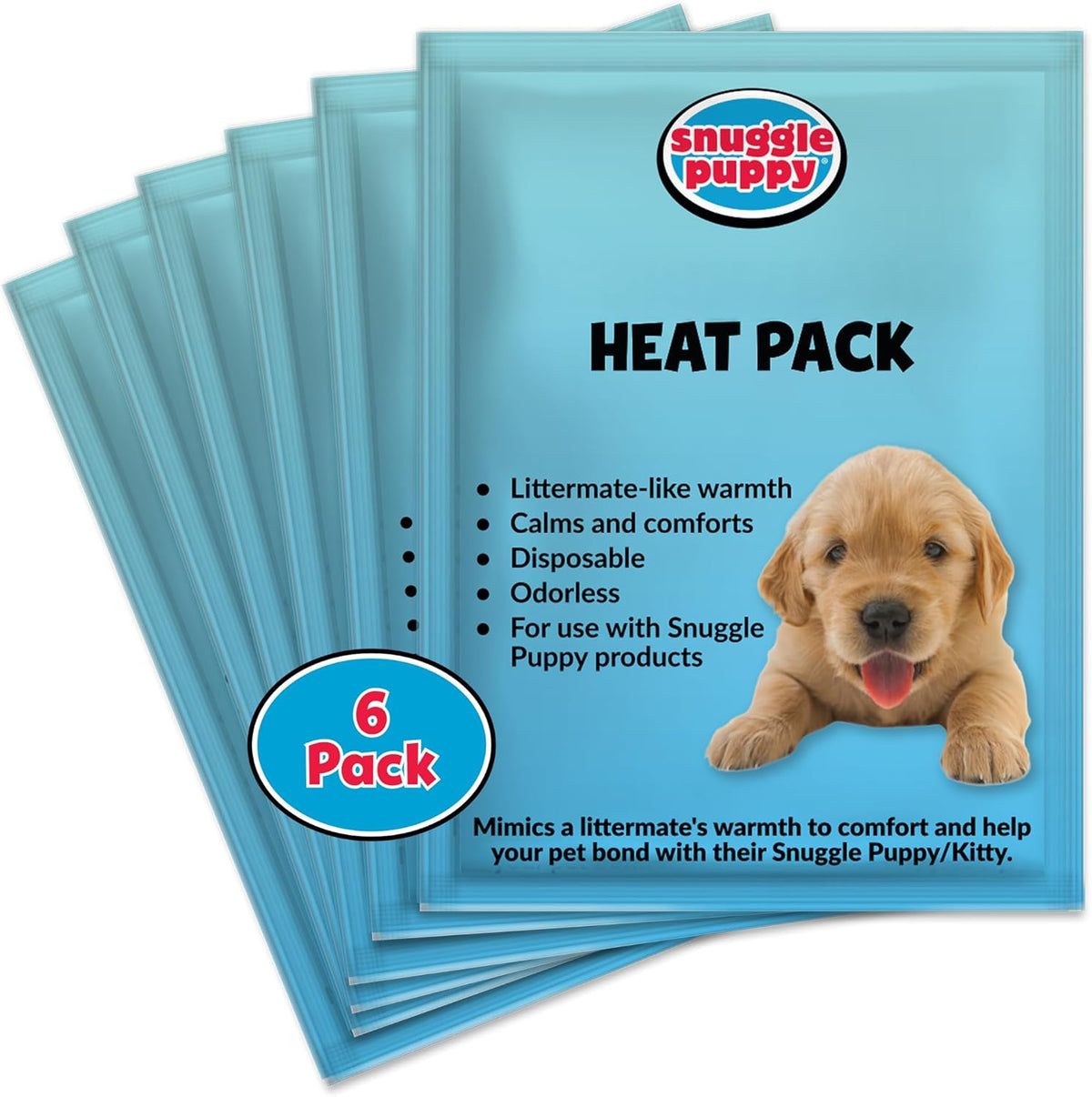 Snuggle Puppy Replacement Heat Packs for Dogs (12 Count) - Disposable Pet Comfort Warmers for Puppy Anxiety Relief - Odorless, Non-Toxic, All Natural - Fits All Snuggle Puppy Styles - Image 10