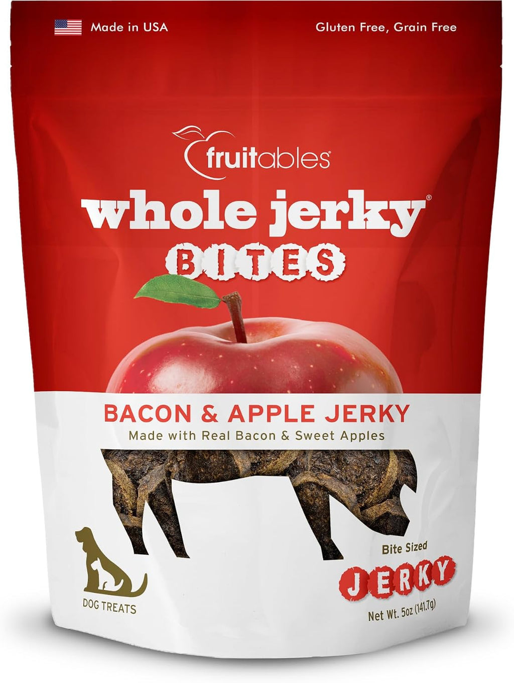 Fruitables Whole Jerky Bites, Healthy Dog Treats, Puppy Essentials, Jerky Dog Treats, Made in the USA, No Artificial Ingredients, Grilled Bison & Apple Flavor, 5oz - Image 10