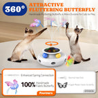 Premium ABS plastic automatic cat toy with a non-slip silicone base design