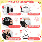 Hsei Small Pet Carrier Bag Portable Small Animal Travel Bag with Clear Side Panel Shoulder Strap for Hamster Chinchilla Rabbit Hedgehog Sugar Bird Lizard - Image 3