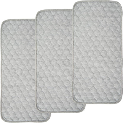 BlueSnail bamboo rayon quilted waterproof changing pad liners 3 count heather gray pack front view